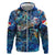 Saba Zip Hoodie Sea Turtle Tropical Pattern - Wonder Print Shop