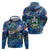 Saba Zip Hoodie Sea Turtle Tropical Pattern - Wonder Print Shop