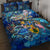 Turks and Caicos Islands Quilt Bed Set Sea Turtle Tropical Pattern - Wonder Print Shop