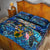 Turks and Caicos Islands Quilt Bed Set Sea Turtle Tropical Pattern - Wonder Print Shop