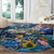 Turks and Caicos Islands Round Carpet Sea Turtle Tropical Pattern - Wonder Print Shop