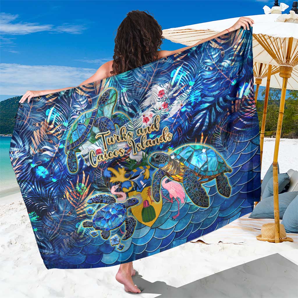 Turks and Caicos Islands Sarong Sea Turtle Tropical Pattern