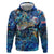 Turks and Caicos Islands Zip Hoodie Sea Turtle Tropical Pattern - Wonder Print Shop