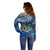 Montserrat Off Shoulder Sweater Sea Turtle Tropical Pattern