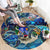 Montserrat Round Carpet Sea Turtle Tropical Pattern - Wonder Print Shop