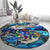 Montserrat Round Carpet Sea Turtle Tropical Pattern - Wonder Print Shop