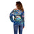 Bay Islands Department Off Shoulder Sweater Sea Turtle Tropical Pattern