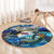 Bay Islands Department Round Carpet Sea Turtle Tropical Pattern - Wonder Print Shop