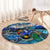 Guadeloupe Round Carpet Sea Turtle Tropical Pattern - Wonder Print Shop