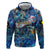 Guadeloupe Zip Hoodie Sea Turtle Tropical Pattern - Wonder Print Shop