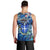 Martinique Men Tank Top Sea Turtle Tropical Pattern