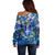 Martinique Off Shoulder Sweater Sea Turtle Tropical Pattern