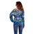 Martinique Off Shoulder Sweater Sea Turtle Tropical Pattern