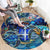 Martinique Round Carpet Sea Turtle Tropical Pattern - Wonder Print Shop