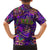 Mardi Gras Family Matching Short Sleeve Bodycon Dress and Hawaiian Shirt Mask Glitter Art - Wonder Print Shop