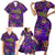 Mardi Gras Family Matching Short Sleeve Bodycon Dress and Hawaiian Shirt Mask Glitter Art - Wonder Print Shop