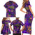 Mardi Gras Family Matching Short Sleeve Bodycon Dress and Hawaiian Shirt Mask Glitter Art - Wonder Print Shop