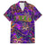 Mardi Gras Family Matching Short Sleeve Bodycon Dress and Hawaiian Shirt Mask Glitter Art - Wonder Print Shop