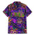 Mardi Gras Family Matching Short Sleeve Bodycon Dress and Hawaiian Shirt Mask Glitter Art - Wonder Print Shop