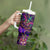 Mardi Gras Tumbler With Handle Mask Glitter Art