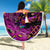 Happy Mardi Gras Beach Blanket Mask Feather Colorfull