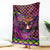 Happy Mardi Gras Blanket Mask Feather Colorfull