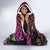 Happy Mardi Gras Hooded Blanket Mask Feather Colorfull - Wonder Print Shop