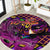 Happy Mardi Gras Round Carpet Mask Feather Colorfull - Wonder Print Shop