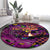 Happy Mardi Gras Round Carpet Mask Feather Colorfull - Wonder Print Shop