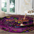 Happy Mardi Gras Round Carpet Mask Feather Colorfull - Wonder Print Shop