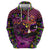 Happy Mardi Gras Zip Hoodie Mask Feather Colorfull - Wonder Print Shop