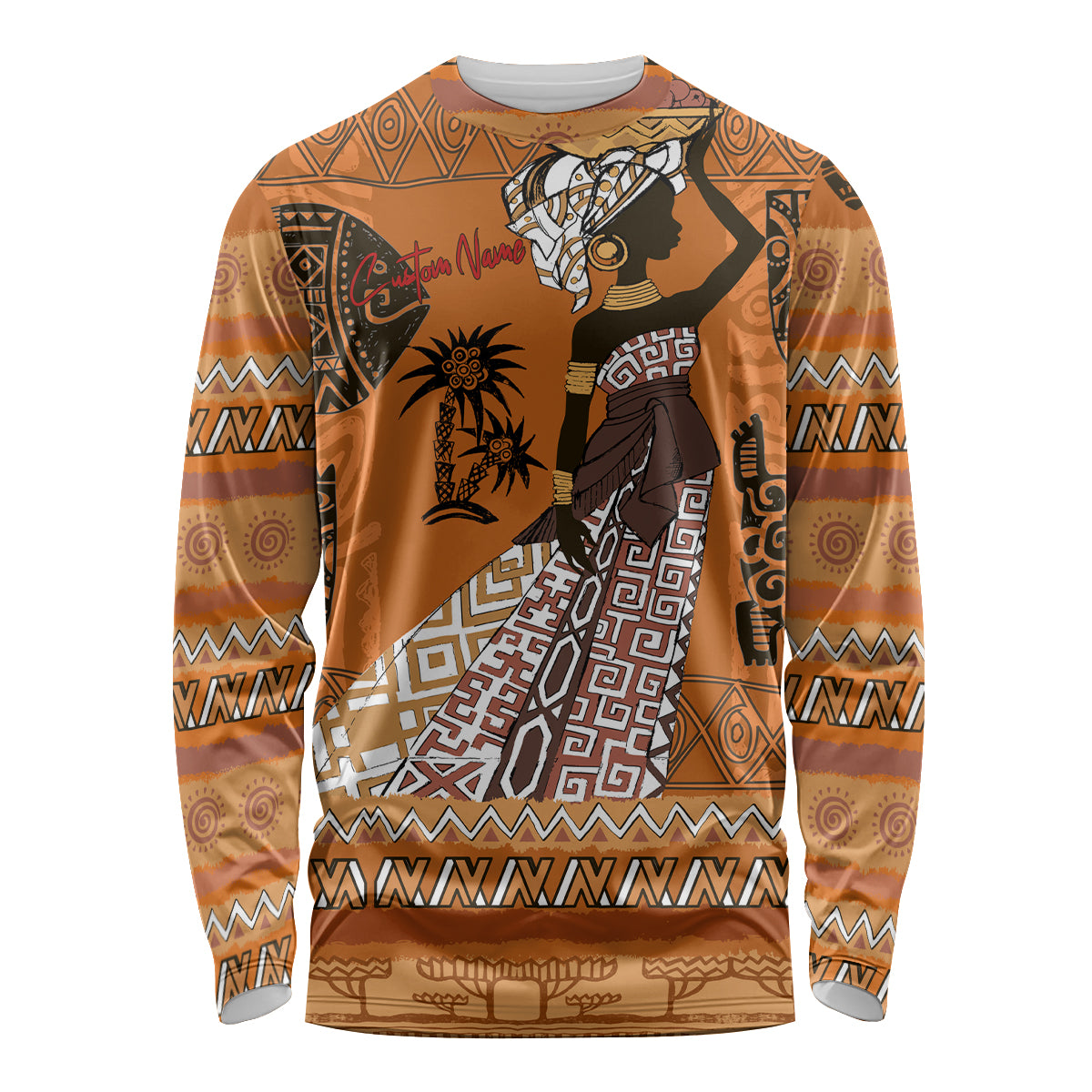 Personalized Beautiful Woman African Long Sleeve Shirt - Wonder Print Shop