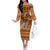 Personalized Beautiful Woman African Off The Shoulder Long Sleeve Dress - Wonder Print Shop