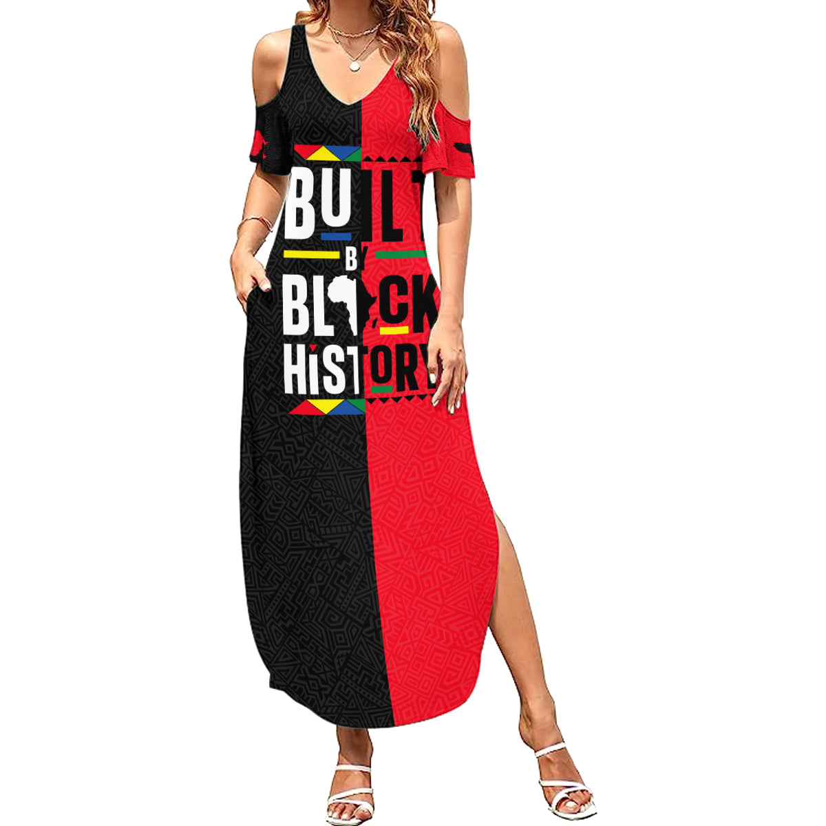 Built By Black History Summer Maxi Dress - Wonder Print Shop