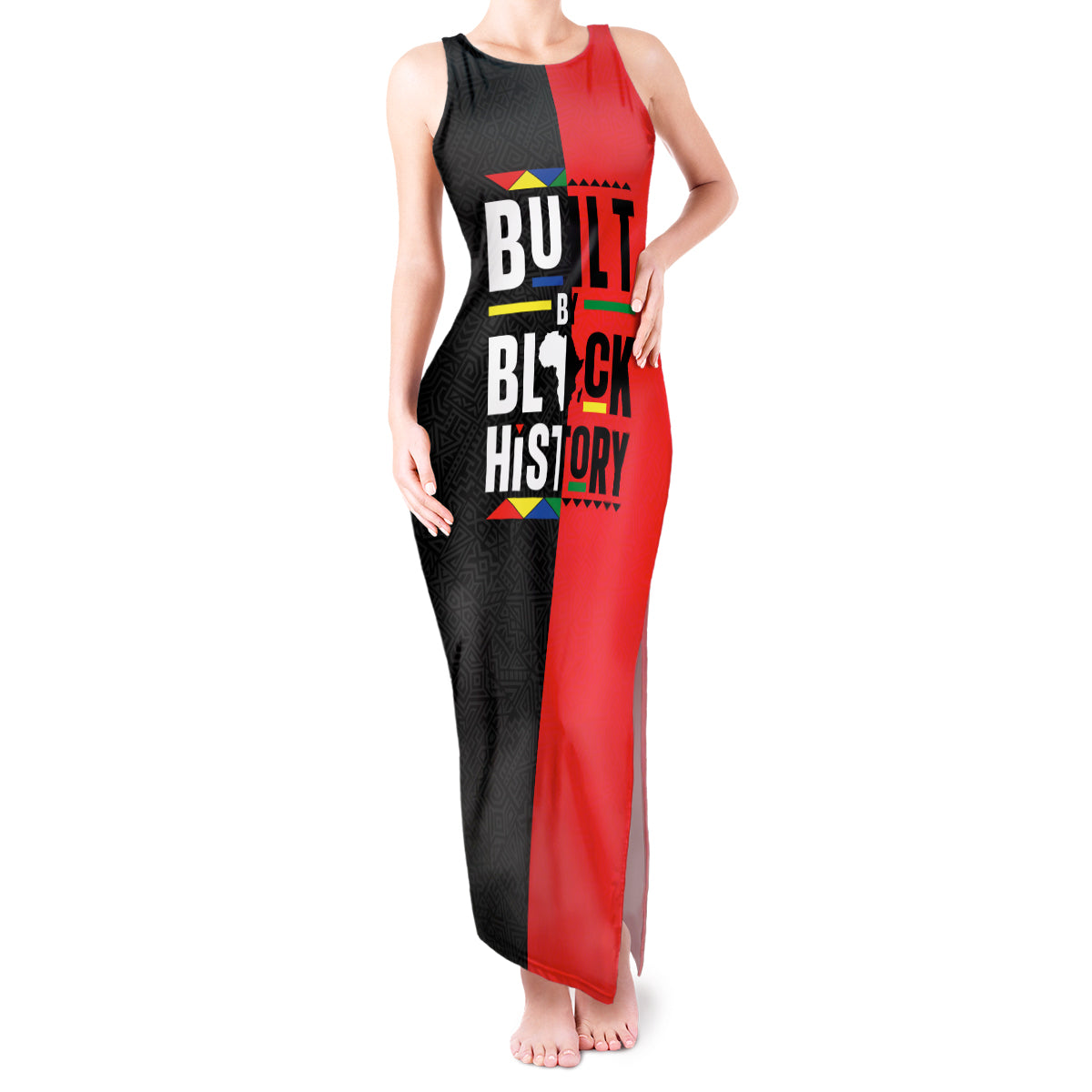 Built By Black History Tank Maxi Dress - Wonder Print Shop