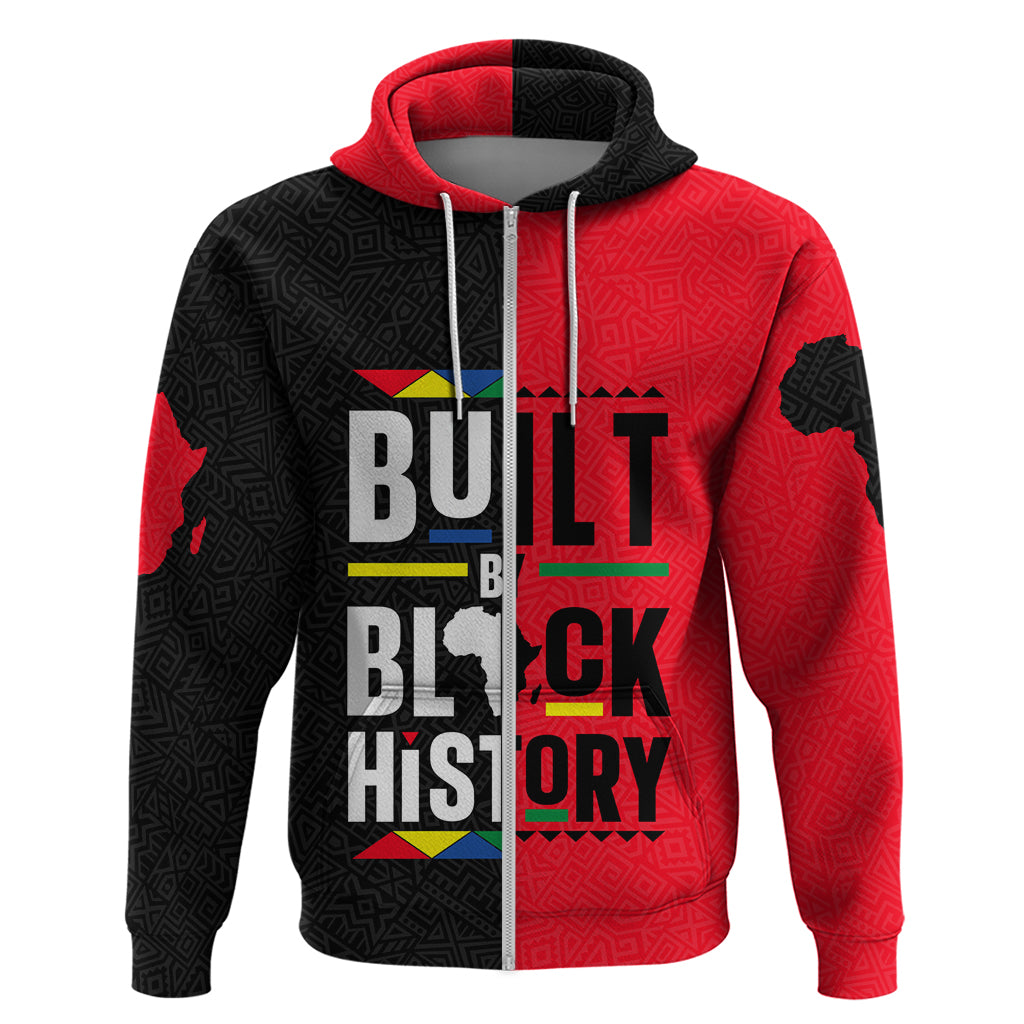 Built By Black History Zip Hoodie - Wonder Print Shop