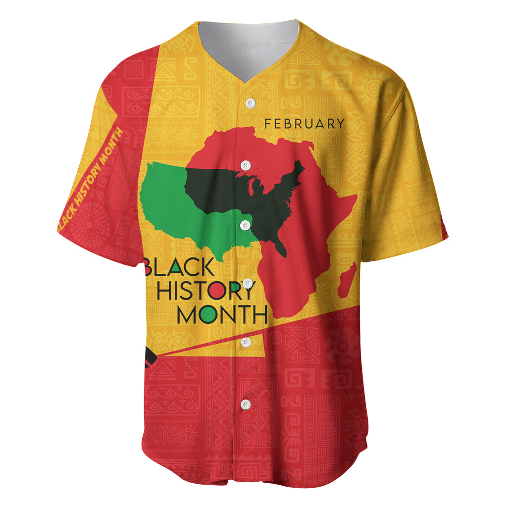 Black History Month Baseball Jersey African February - Wonder Print Shop