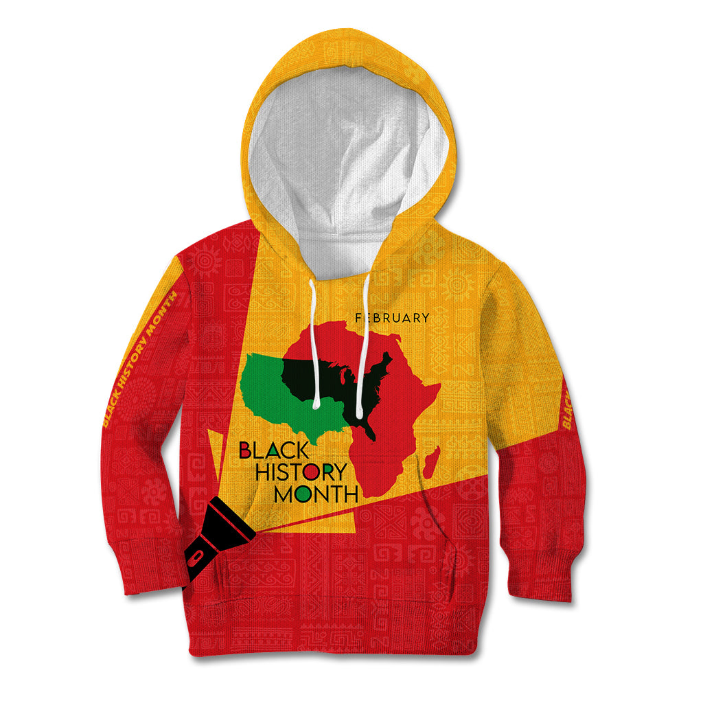 Black History Month Kid Hoodie African February - Wonder Print Shop