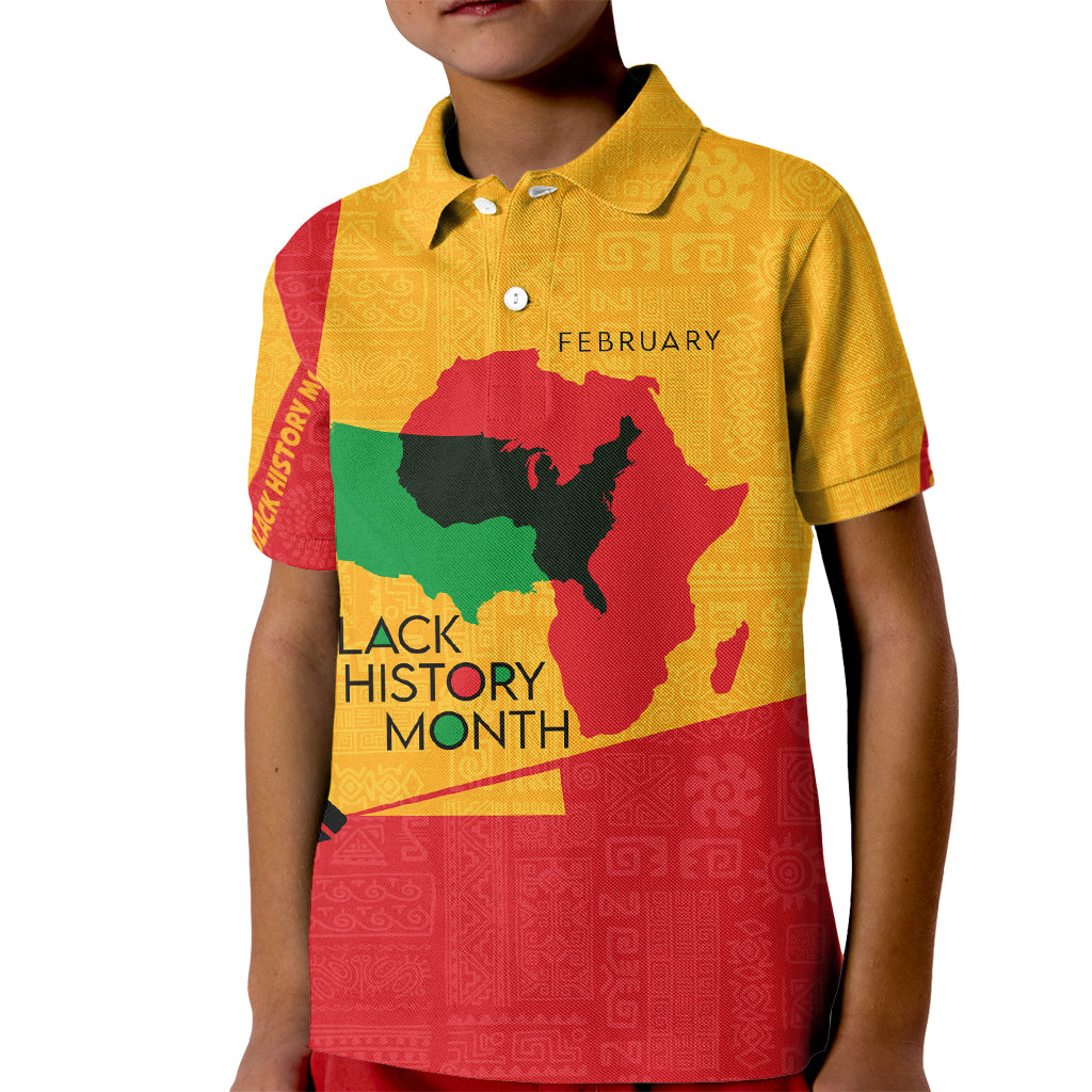 Black History Month Kid Polo Shirt African February - Wonder Print Shop