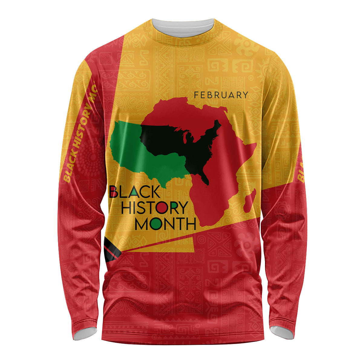 Black History Month Long Sleeve Shirt African February - Wonder Print Shop