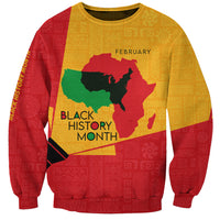 Unisex sweatshirt, multicolor 'Black History Month' front graphic, February