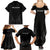 New Zealand Family Matching Summer Maxi Dress and Hawaiian Shirt Rugby 2023 Champions Black - Wonder Print Shop