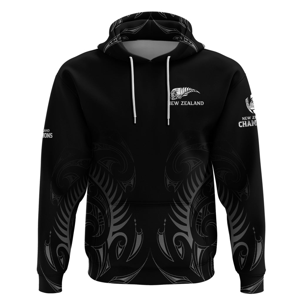 New Zealand Hoodie Rugby 2023 Champions Black - Wonder Print Shop