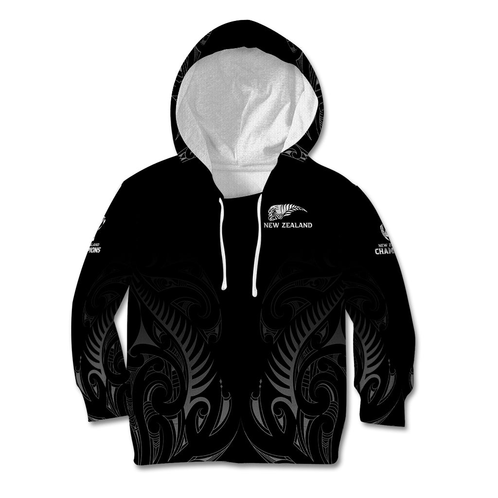 New Zealand Kid Hoodie Rugby 2023 Champions Black - Wonder Print Shop