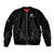 New Zealand Sleeve Zip Bomber Jacket Rugby 2023 Champions Black - Wonder Print Shop