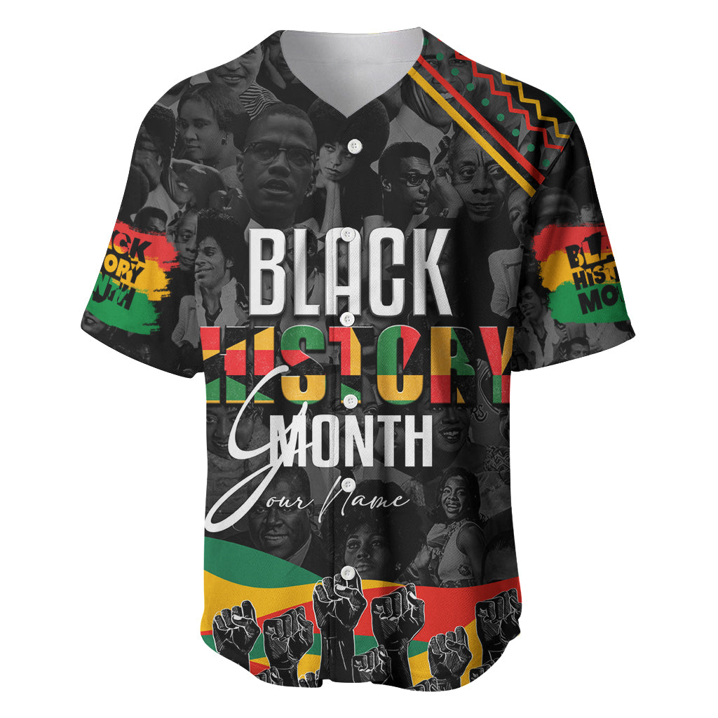 Personalized Black History Month Baseball Jersey - Wonder Print Shop