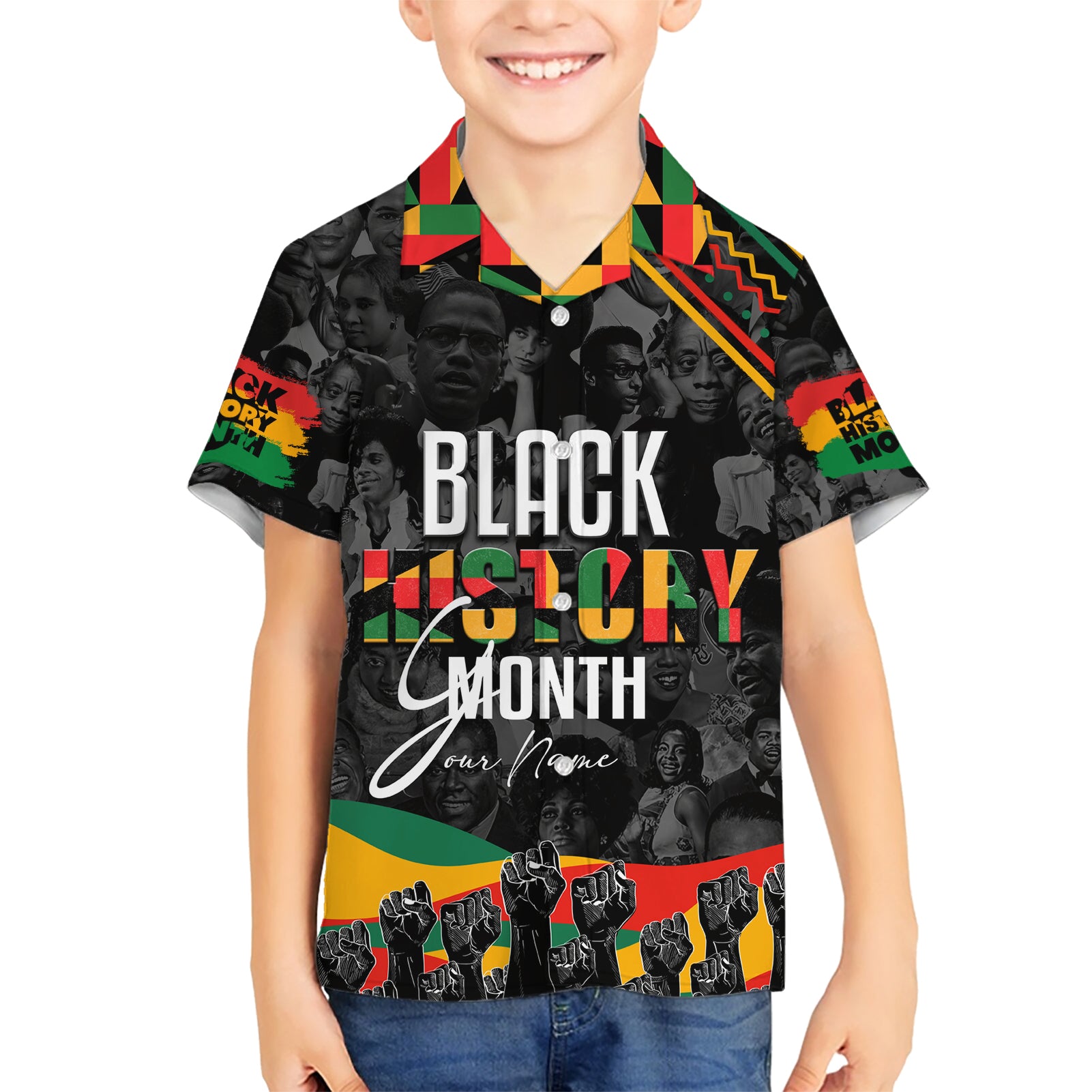 Personalized Black History Month Kid Hawaiian Shirt - Wonder Print Shop