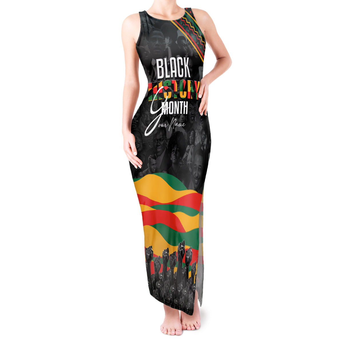 Personalized Black History Month Tank Maxi Dress