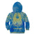 Personalized Mandala Egyptian Pharaoh Kid Hoodie Eye of Horus Blue - Wonder Print Shop