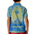 Personalized Mandala Egyptian Pharaoh Kid Polo Shirt Eye of Horus Blue - Wonder Print Shop